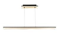 Luce Ambiente Design Solaris Led-hanglamp, moderne hanglamp van aluminium in goud/zwart, max. hoogte 120 cm, dimbaar via lichtschakelaar in 3 standen, hanglamp