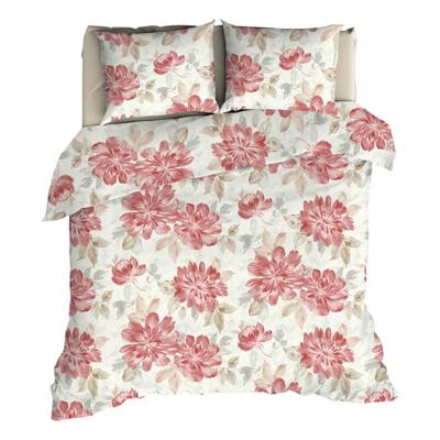 Romanette Ziva Dekbedovertrek - Lits-jumeaux (270x200/220 Cm + 2 Slopen) - Katoen - Rose