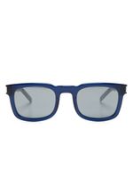 Saint Laurent Eyewear lunettes de soleil à monture carrée - Bleu - thumbnail