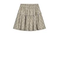 NIK&NIK rok Tory met all over print en ruches ecru/lichtbruin