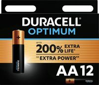 Duracell batterij Optimum AA, blister van 12 stuks