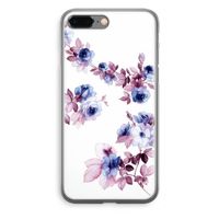 Waterverf bloemen: iPhone 8 Plus Transparant Hoesje