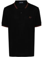 Fred Perry polo en coton à logo brodé - Noir