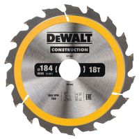 DeWalt Accessoires Cirkelzaagblad 184x30x18t, positief 20°, kerf 2,6mm - DT1941-QZ - thumbnail