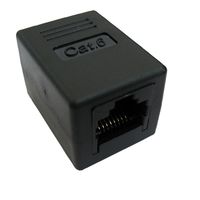 VALUE RJ-45 Modular Coupler, Cat.6, unshielded, black