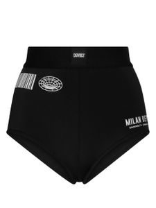 Dolce & Gabbana DGVIB3 short taille haute à logo appliqué - Noir