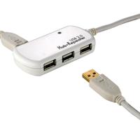 ROLINE USB 2.0 4-Poorts Hub met repeater, 12 m