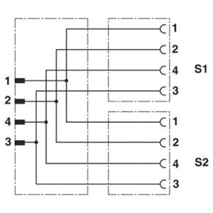 Phoenix Contact 1572443 Sensor/actuator verdeler en adapter Aantal polen: 4 5 stuk(s)