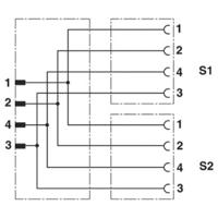 Phoenix Contact 1572443 Sensor/actuator verdeler en adapter Aantal polen: 4 5 stuk(s)