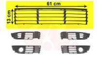 Ventilatiegrille, bumper ** Equipart ** VAN WEZEL, Inbouwplaats: Voor, u.a. für VW