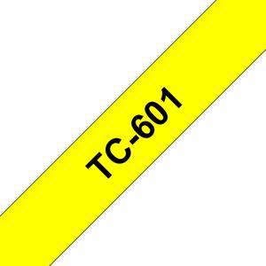 Brother TC-601 Labeltape Tapekleur: Geel Tekstkleur: Zwart 12 mm 7.7 m