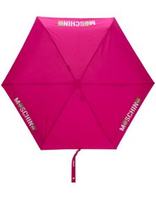 Moschino parapluie à logo imprimé - Rose