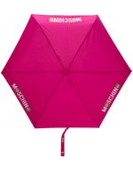 Moschino parapluie à logo imprimé - Rose - thumbnail