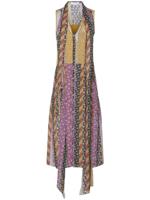 Equipment Jurk met abstract patroon - Paars