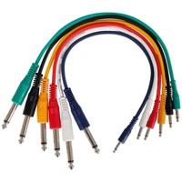 Devine PATCH6335-RB-15cm 6.35mm naar 3.5mm mono 6-pack 15cm