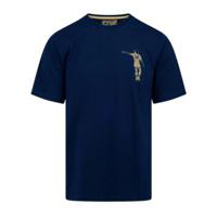 Cruyff - Dos Rayas Print T-Shirt - Navy