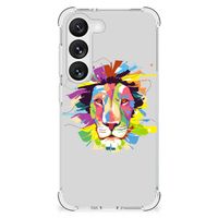 Samsung Galaxy S23 Stevig Bumper Hoesje Lion Color - thumbnail