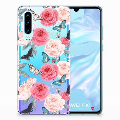 Huawei P30 TPU Case Butterfly Roses Huawei P30 TPU Case Butterfly Roses