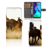 Motorola Moto G Pro Telefoonhoesje met Pasjes Design Cowboy - thumbnail