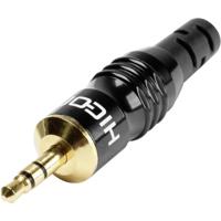 Hicon HI-J35T02 Jackplug 3,5 mm Stekker, recht Aantal polen: 4 Stereo Zwart 1 stuk(s) - thumbnail