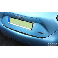 Zwart RVS Bumper beschermer passend voor Renault Zoe II 2019- 'Ribs' AV245079