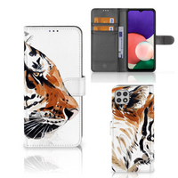 Hoesje Samsung Galaxy A22 5G Watercolor Tiger