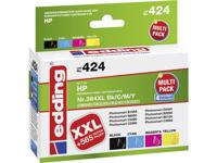 Edding Inktcartridge vervangt HP 364, 364XL Compatibel Combipack Zwart, Cyaan, Magenta, Geel edding 424 EDD-424
