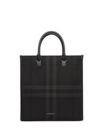 Burberry sac cabas à carreaux signature - Noir