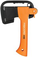 Fiskars Kleine bijl, inclusief mesbeschermer voor veilig transport, lengte: 23 cm, antikleeflaag, staal/glasvezelversterkte kunststof, oranje, X5-XXS, 1015617