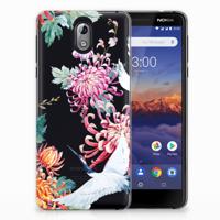 Nokia 3.1 (2018) TPU Hoesje Bird Flowers