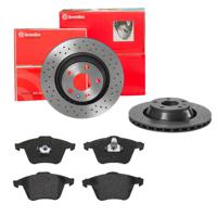 Remmenset, remschijf BREMBO, Remschijftype: Geperforeerd / Geventileerd, Inbouwplaats: Vooras, u.a. für Volvo, Ford