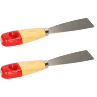 Plamuurmes - 2x - werkbreedte 30 mm - conisch geslepen staal - houten greep