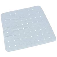 Badkuip/douchecabine ruwe anti-slip mat lichtblauw 45 x 45 cm - Badmatjes