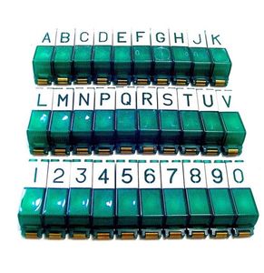 Seeburg pushbutton set (green / white) model V200