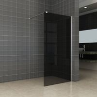 Inloopdouche Met Muurprofiel En Rookglas 80X200 cm 10 mm Nano Anti Kalk Glas Aqua Splash