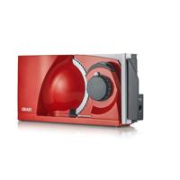 GRAEF MYtiny opvouwbare allessnijder, universele elektrische snijmachine voor de keuken, MT1003, worst, groenten, broodsnijmachine, inklapbaar, rood