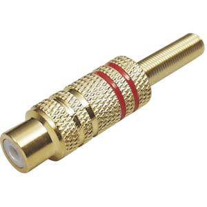 BKL Electronic 0101202 Cinch-connector Koppeling, recht Aantal polen: 2 Zwart, Rood 4 stuk(s)