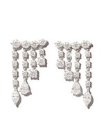 Anita Ko boucles d'oreilles pendantes en or blanc 18ct ornées de diamants - Argent