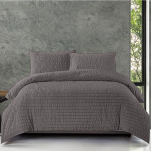 Zensation Dekbedovertrek Jacquard Anthracite-2-persoons (200 x 200/220 cm)