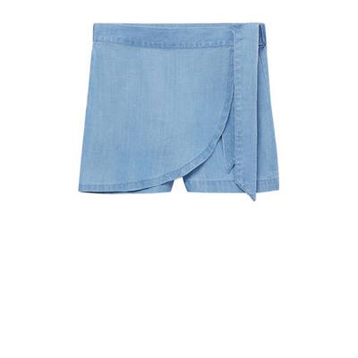 Mango Kids jeans short blauw