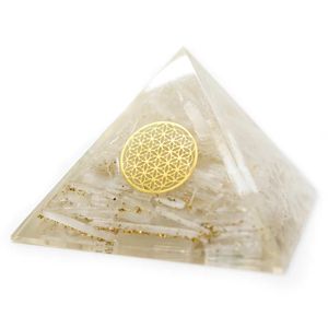 Orgonite Piramide Seleniet - Flower of Life - (70 mm)