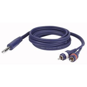 DAP FL35 verloopkabel 1x Stereo jack naar 2x RCA 3m