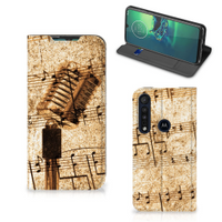 Motorola G8 Plus Stand Case Bladmuziek - thumbnail