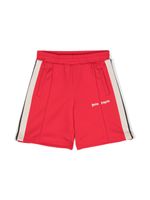 Palm Angels Kids short de sport à logo imprimé - Rouge - thumbnail