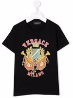 Versace Kids t-shirt à logo imprimé - Noir