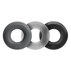 Hunkyjunk Huj3 - Cockring 3-pack - Tar / Ice / Stone