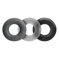 Hunkyjunk Huj3 - Cockring 3-pack - Tar / Ice / Stone