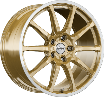Speedline corse SC1 MOTORISMO Goud met gepolijste rand