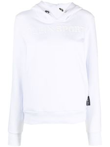 Plein Sport hoodie à logo imprimé - Blanc