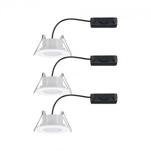 Paulmann Calla LED-inbouwlamp voor badkamer Set van 3 stuks 18 W IP65 Wit (mat)